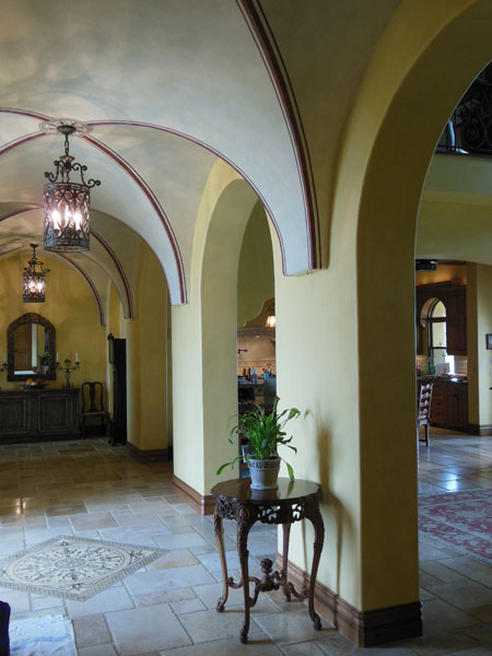 Groin vault with furniture