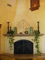 Spanish colonial fireplace